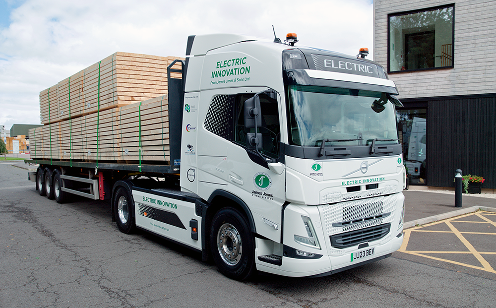 James Jones’ EV timber wagon being trialled in Lockerbie.