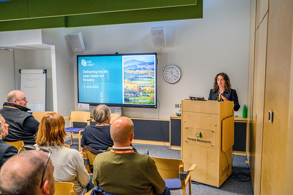 Rural Affairs Secretary Mairi Gougeon speaking at Stakeholder Event.