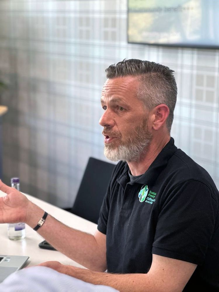 Dr. William Clark, Scottish Forestry’s Transport and Innovation Adviser.